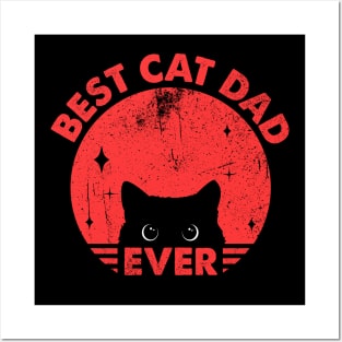 Best cat dad ever Posters and Art